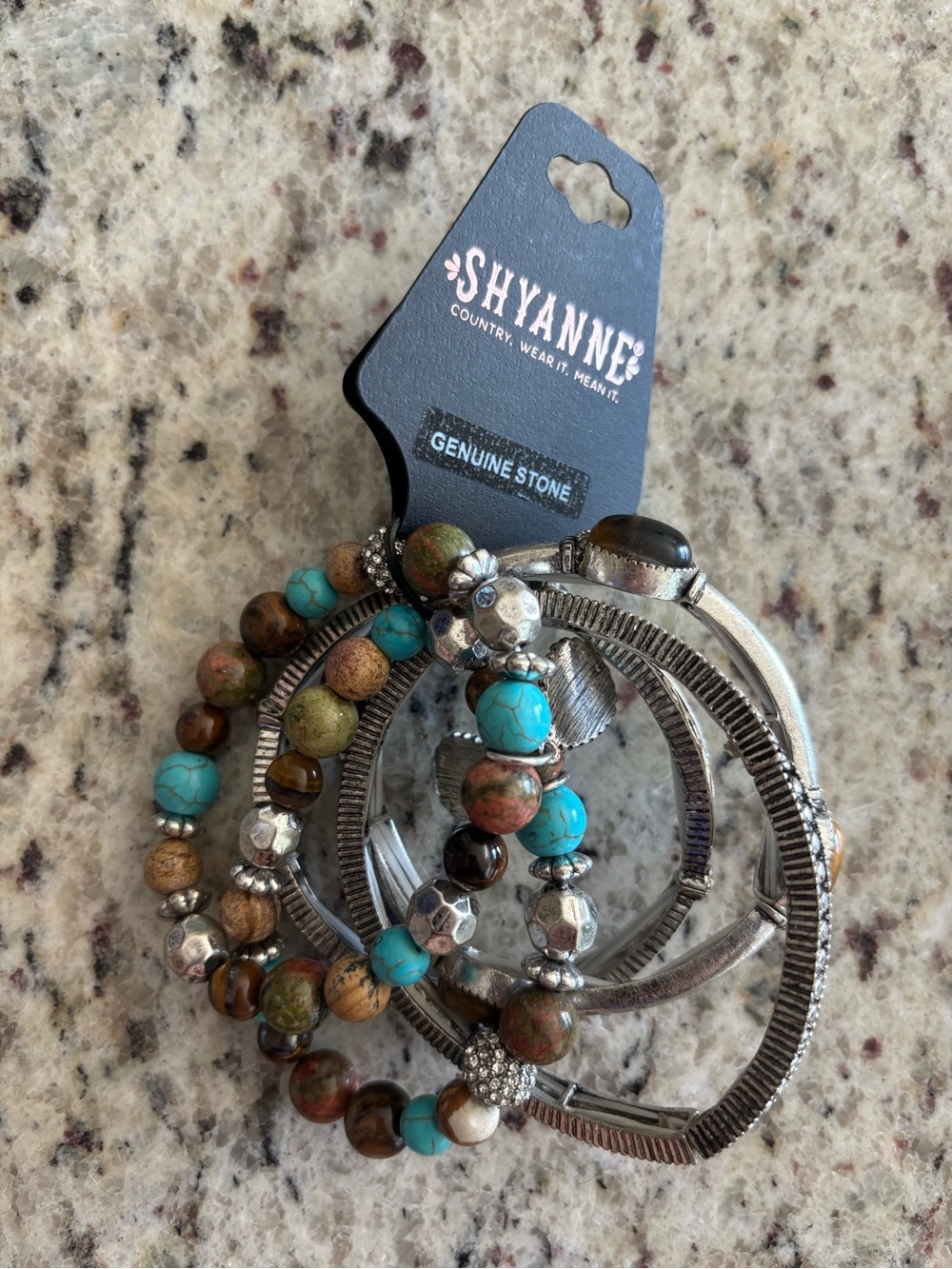 Shyanne Turquoise & Earth Tone Mixed Stone Stack Bracelets